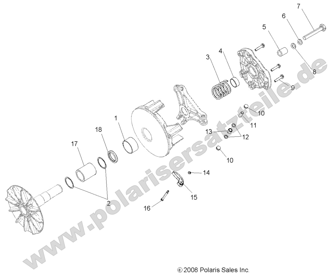 DRIVE TRAIN, PRIMARY CLUTCH DRIVE TRAIN, PRIMARY CLUTCH