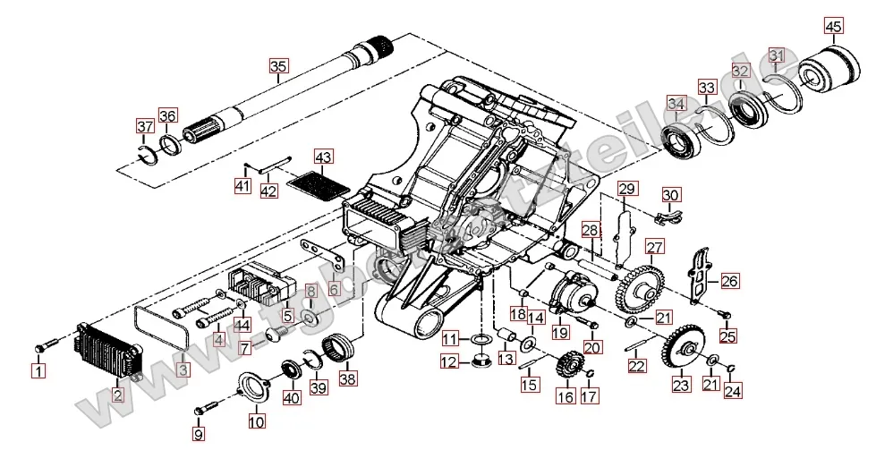 Motorgehäuse links Motorgehäuse links