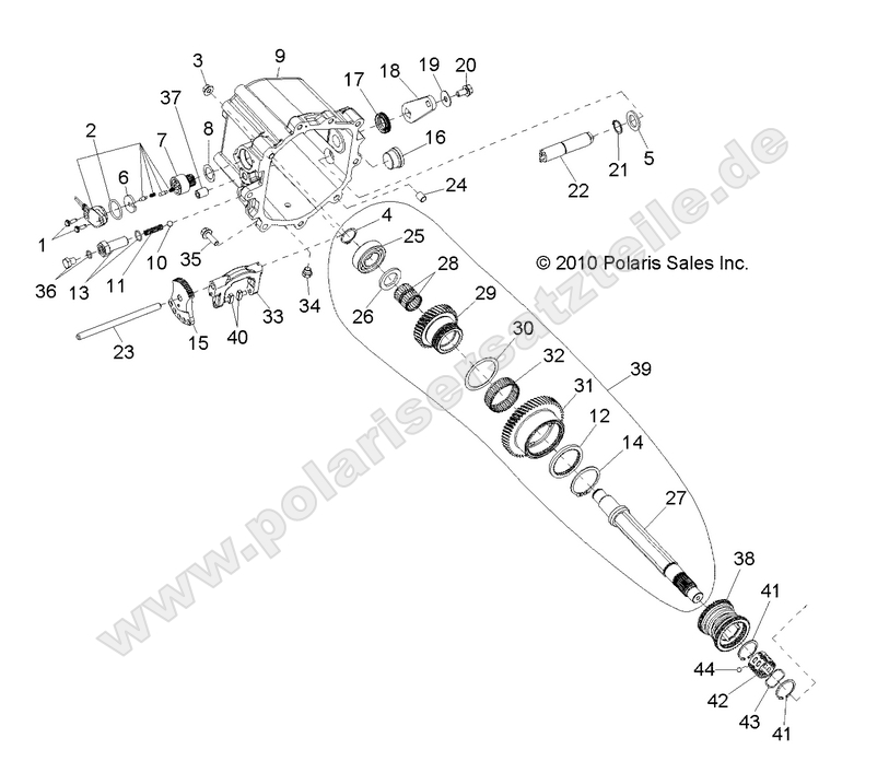 DRIVE TRAIN, MAIN GEARCASE INTERNAL COMPONENTS 2 DRIVE TRAIN, MAIN GEARCASE INTERNAL COMPONENTS 2