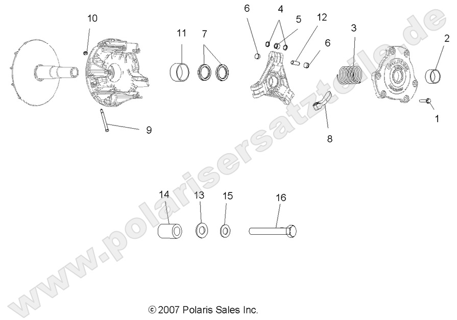 DRIVE TRAIN, PRIMARY CLUTCH DRIVE TRAIN, PRIMARY CLUTCH