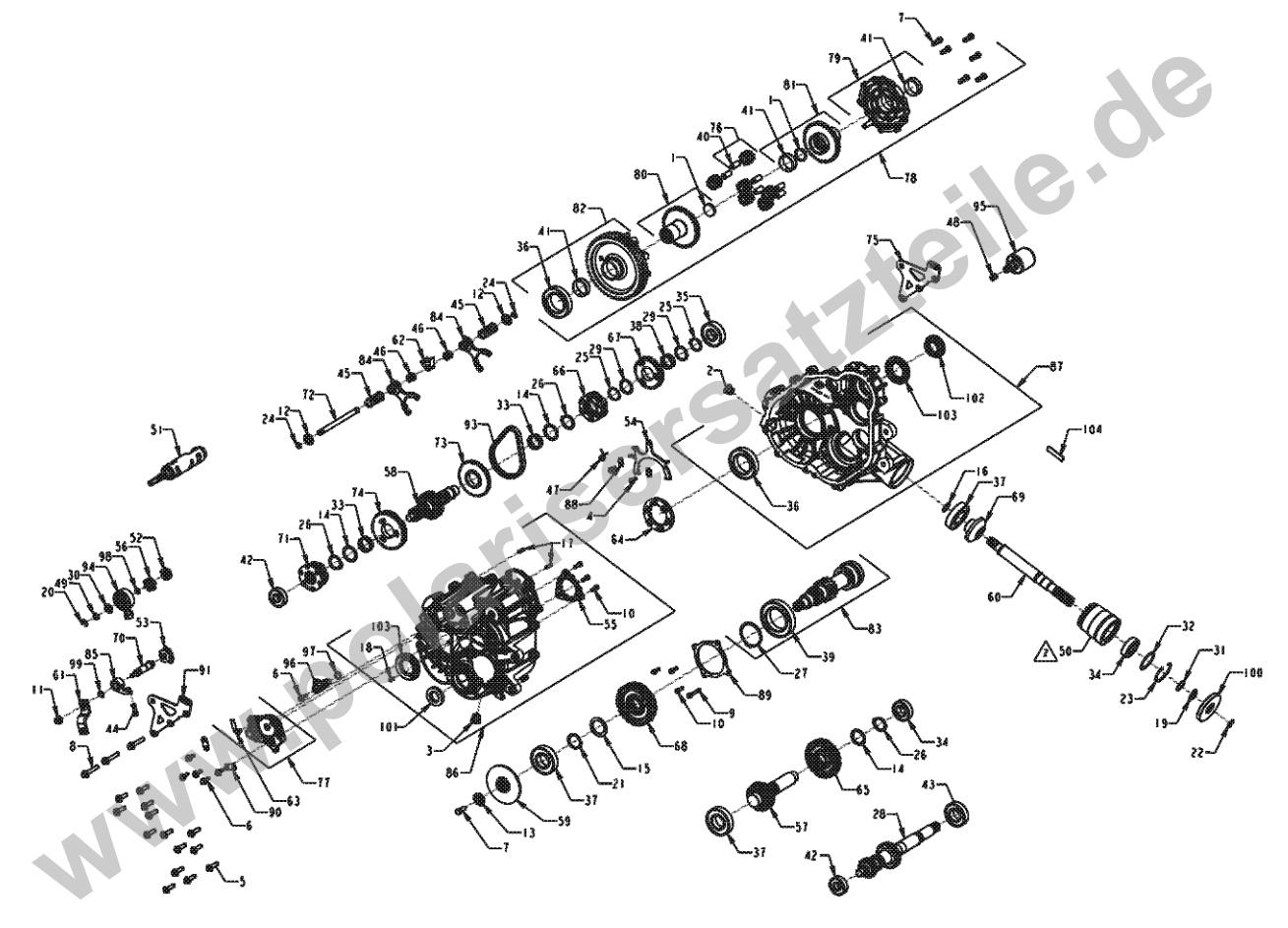 DRIVE TRAIN, MAIN GEARCASE INTERNALS DRIVE TRAIN, MAIN GEARCASE INTERNALS