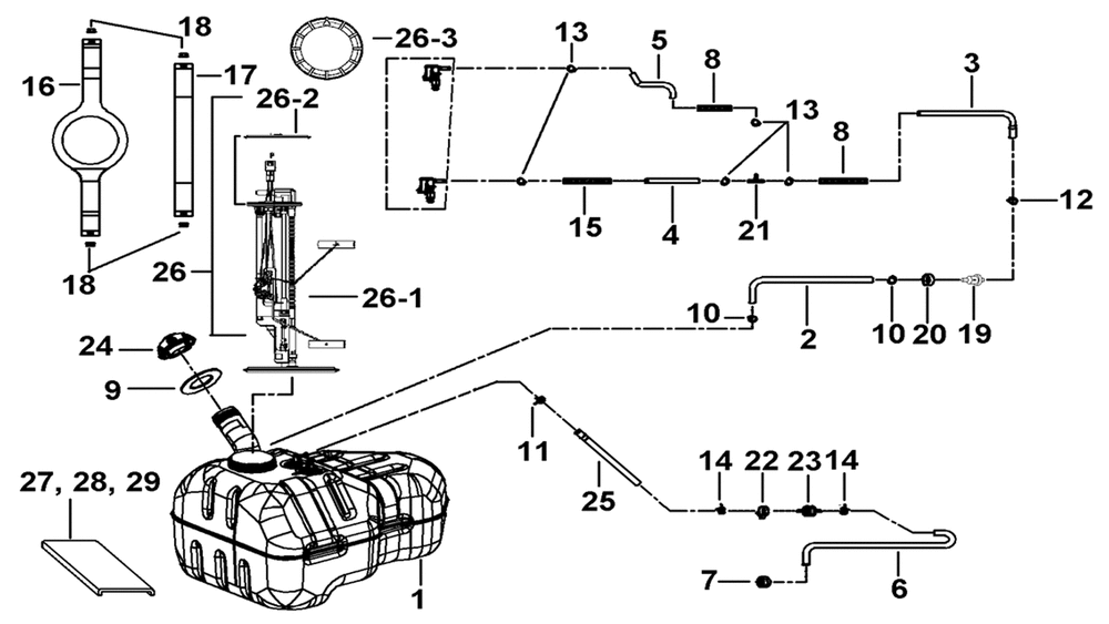 Benzintank & Kraftstoffpumpe Benzintank & Kraftstoffpumpe