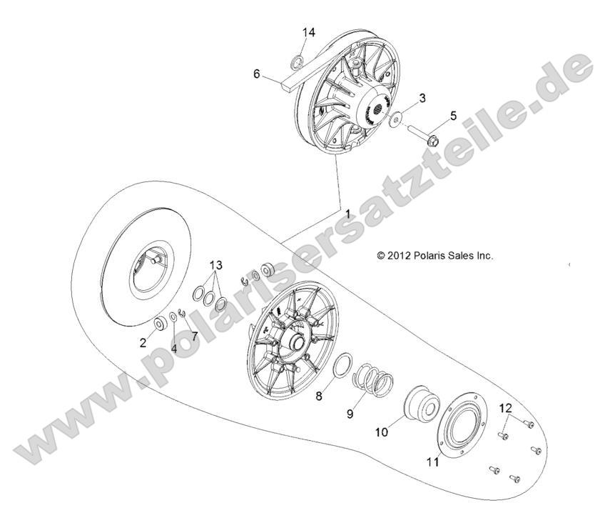 DRIVE TRAIN, SECONDARY CLUTCH DRIVE TRAIN, SECONDARY CLUTCH