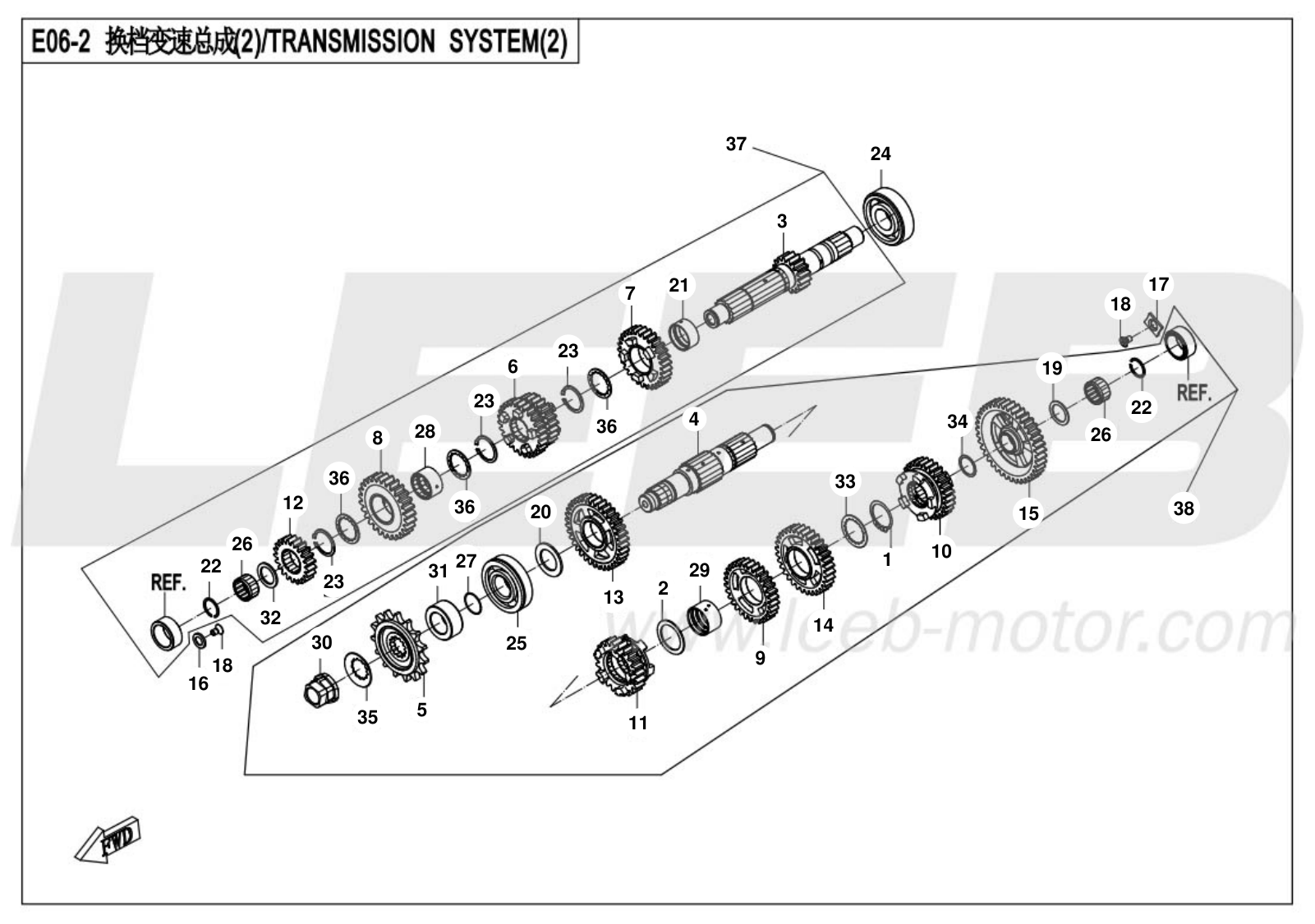 25-CF700-9AH-E06-2 TRANSMISSION SYSTEM(2) 25-CF700-9AH-E06-2 TRANSMISSION SYSTEM(2)