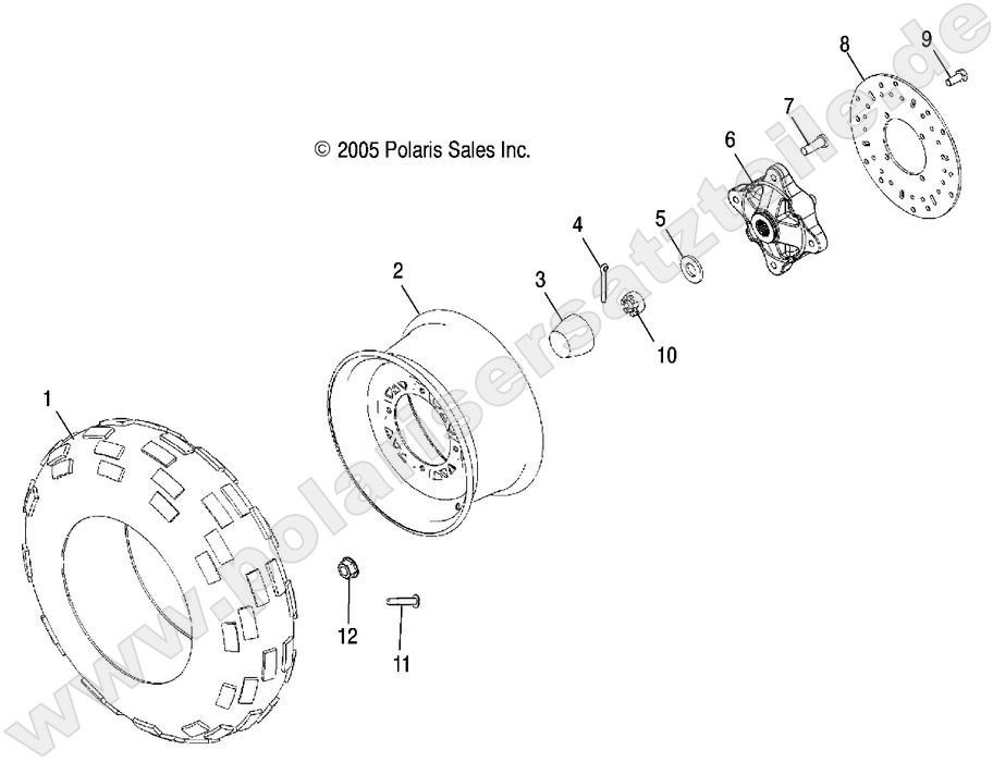 WHEELS, FRONT TIRE and BRAKE DISC