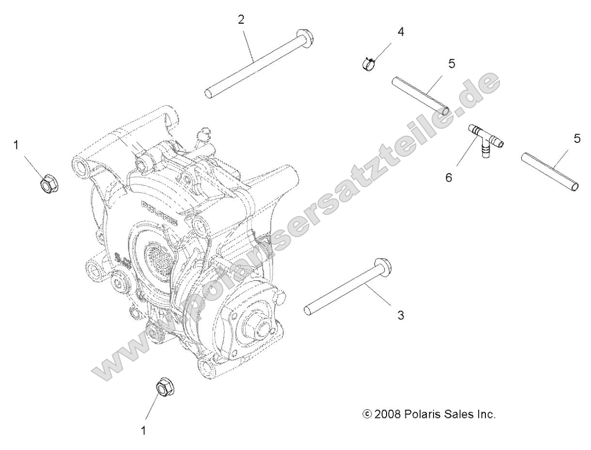 Drive Train, Gearcase Mounting, Rear
