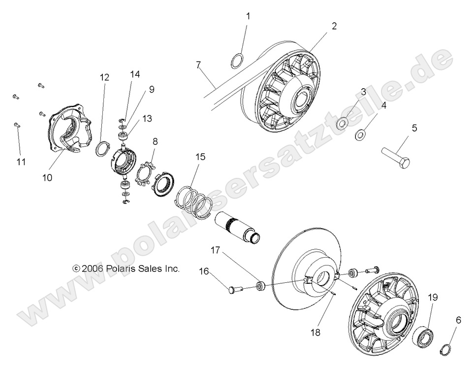 drive train secondary clutch drive train secondary clutch