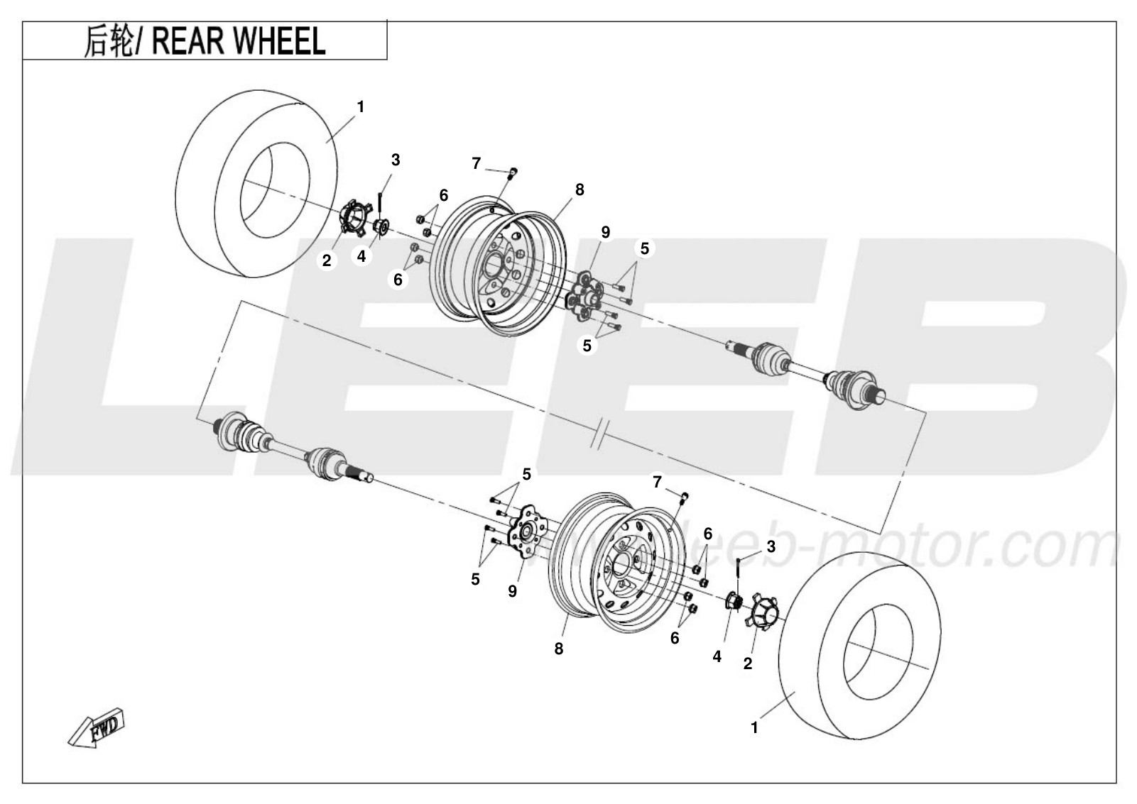 F11-B REAR WHEEL(ABS)