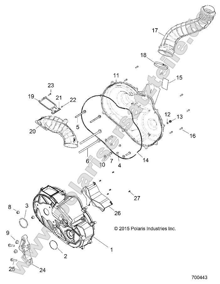 Drive Train, Clutch Cover and Ducting