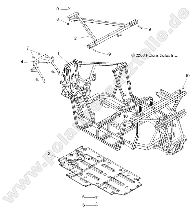 chassis main frame and skid plate
