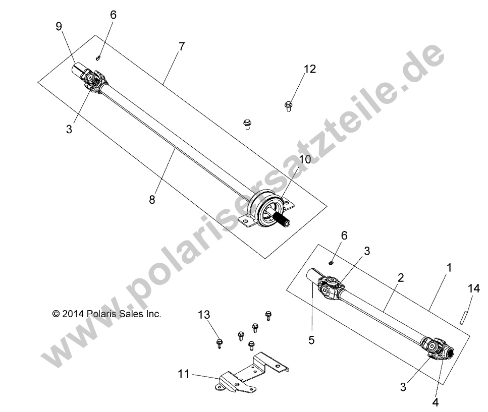DRIVE TRAIN, FRONT PROP SHAFT DRIVE TRAIN, FRONT PROP SHAFT