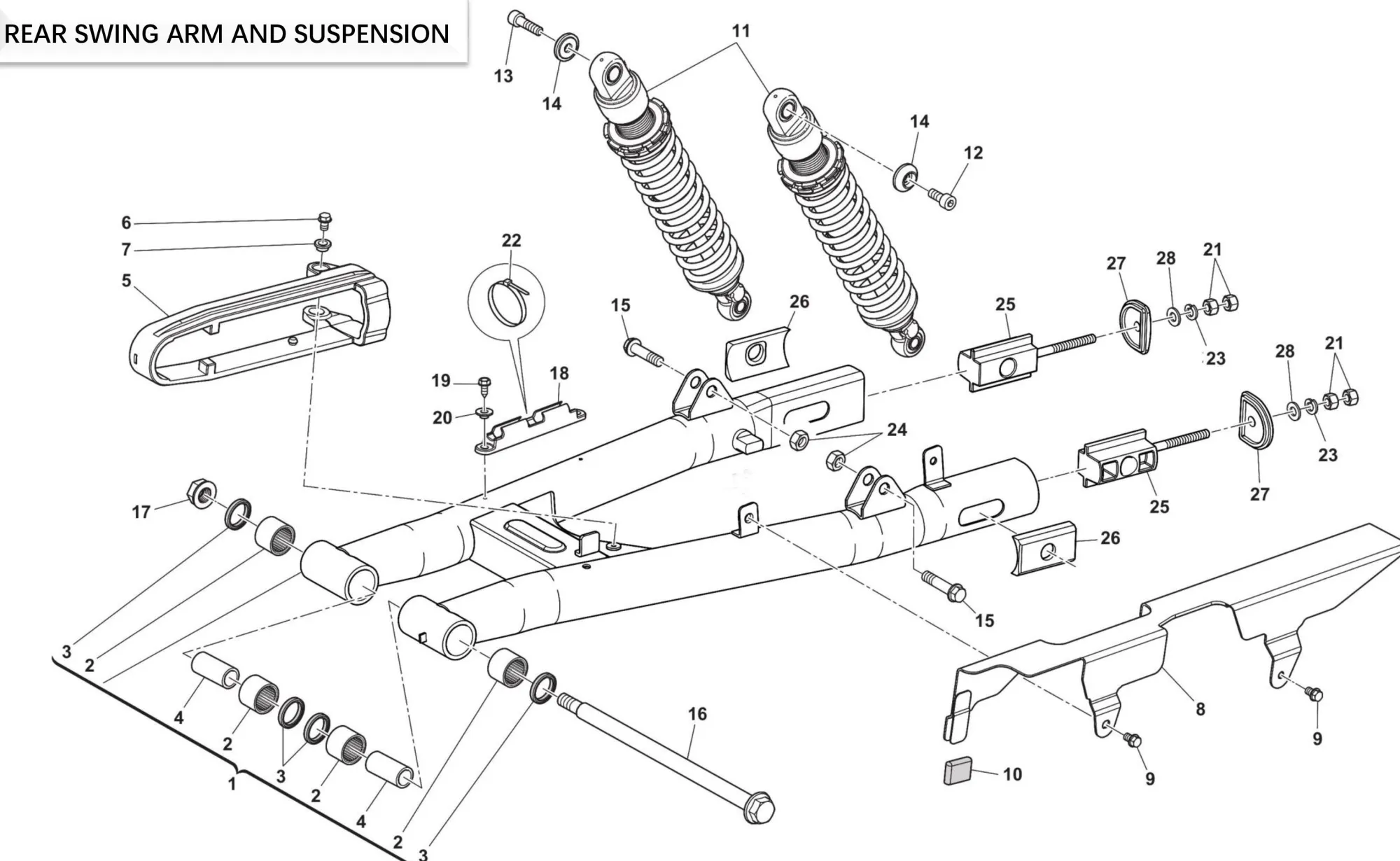 Hinterradschwinge / Stoßdämpfer
