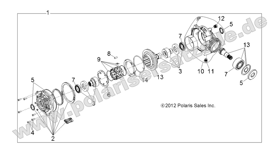 DRIVE TRAIN, FRONT GEARCASE INTERNALS DRIVE TRAIN, FRONT GEARCASE INTERNALS