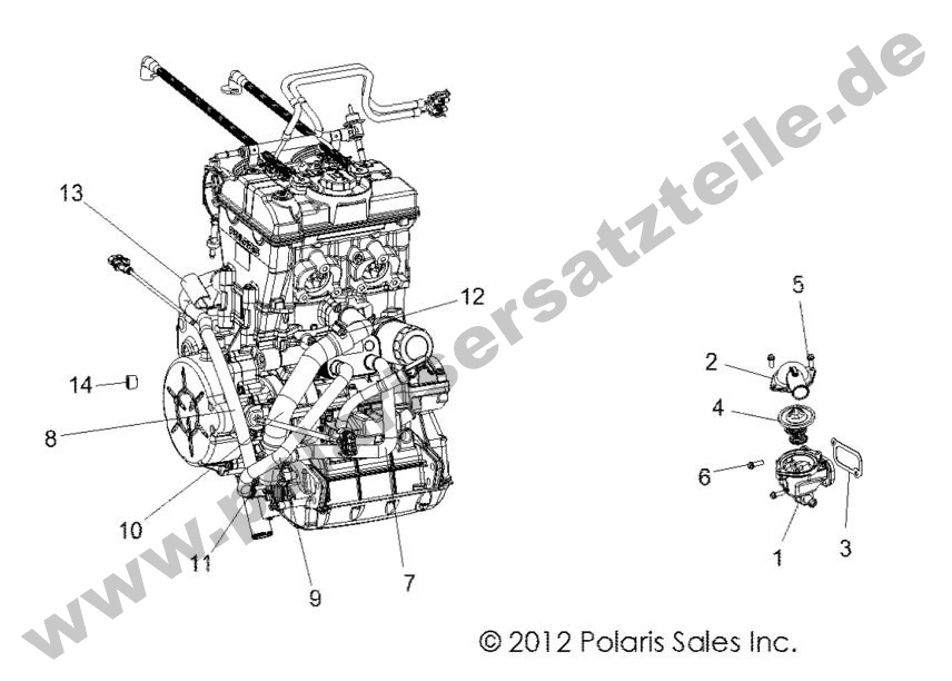 ENGINE, COOLING, THERMOSTAT and BYPASS ENGINE, COOLING, THERMOSTAT and BYPASS