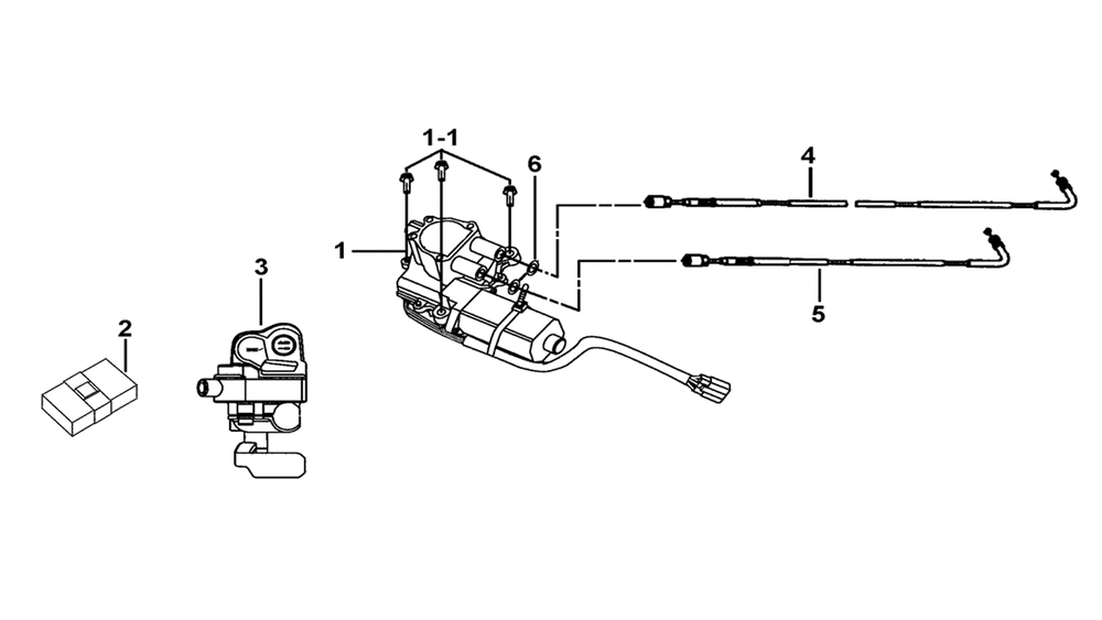 Stellmotor, Schalter & Kontrolleinheit Getriebe vo. Stellmotor, Schalter & Kontrolleinheit Getriebe vo.