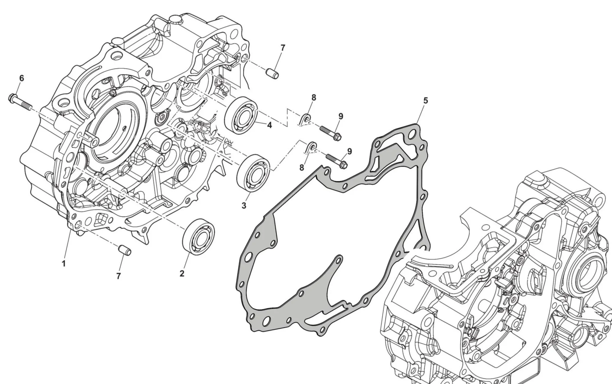 Motorgehäuse rechts