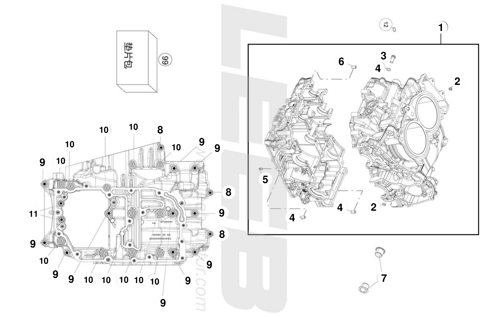 E01-1 ENGINE CASE E01-1 ENGINE CASE