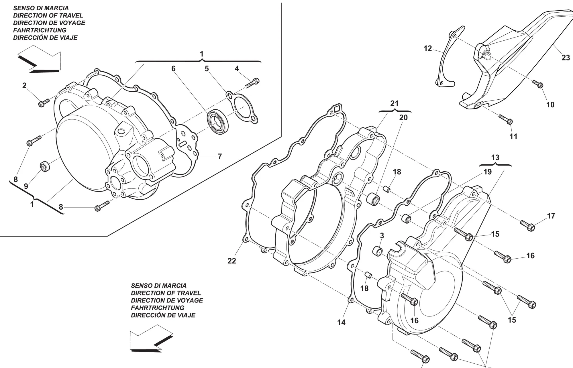 Motordeckel links + rechts