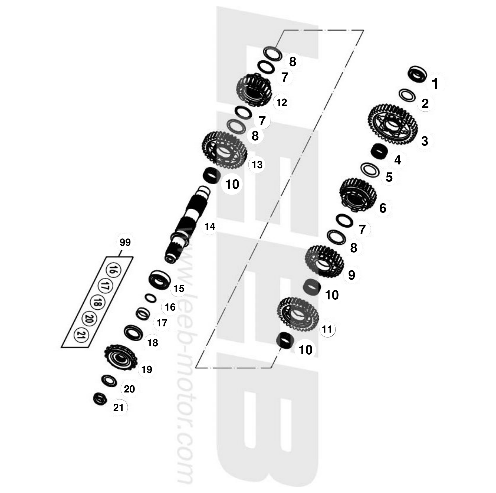 E06-2 COUNTER SHAFT E06-2 COUNTER SHAFT