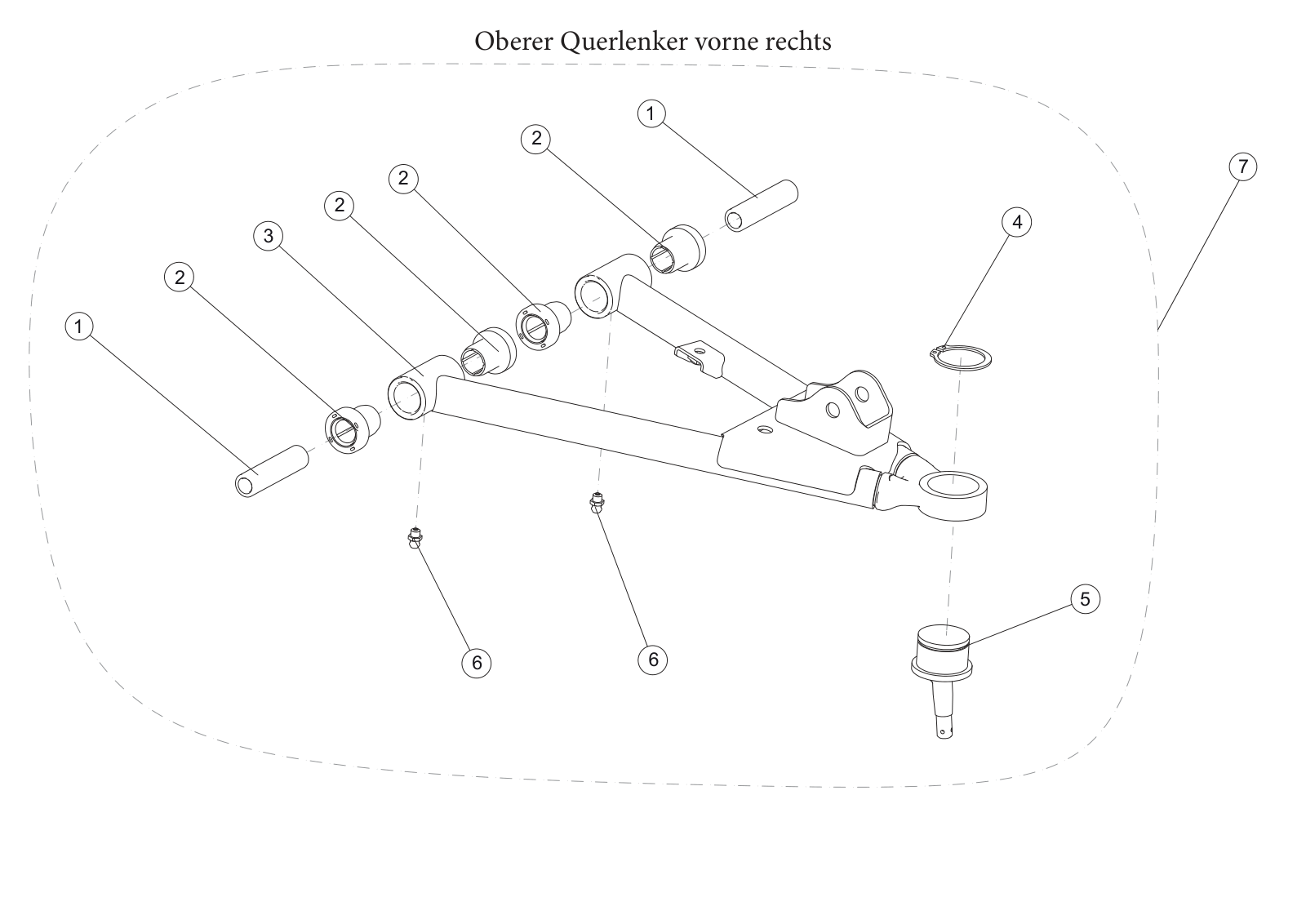 Oberer Querlenker vorne rechts Oberer Querlenker vorne rechts