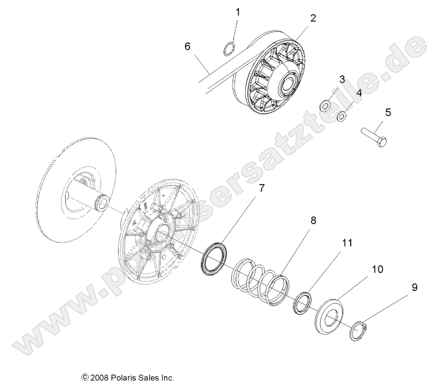 DRIVE TRAIN, SECONDARY CLUTCH DRIVE TRAIN, SECONDARY CLUTCH
