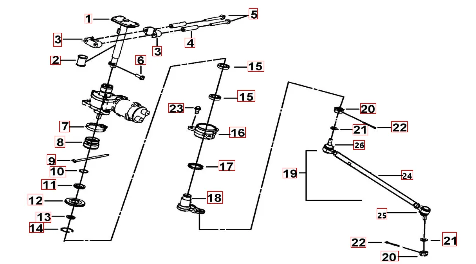 Lenksäule-Spurstange Lenksäule-Spurstange
