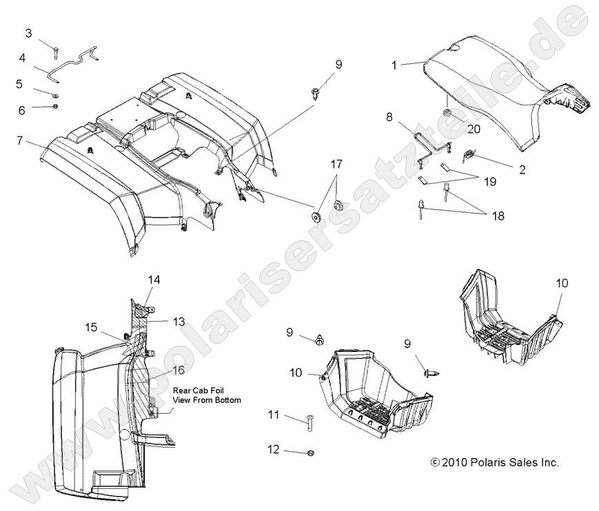 BODY, REAR CAB, SEAT and FOOTWELLS BODY, REAR CAB, SEAT and FOOTWELLS