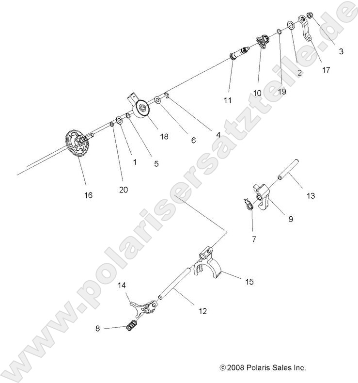 DRIVE TRAIN, MAIN GEARCASE SHIFT FORKS