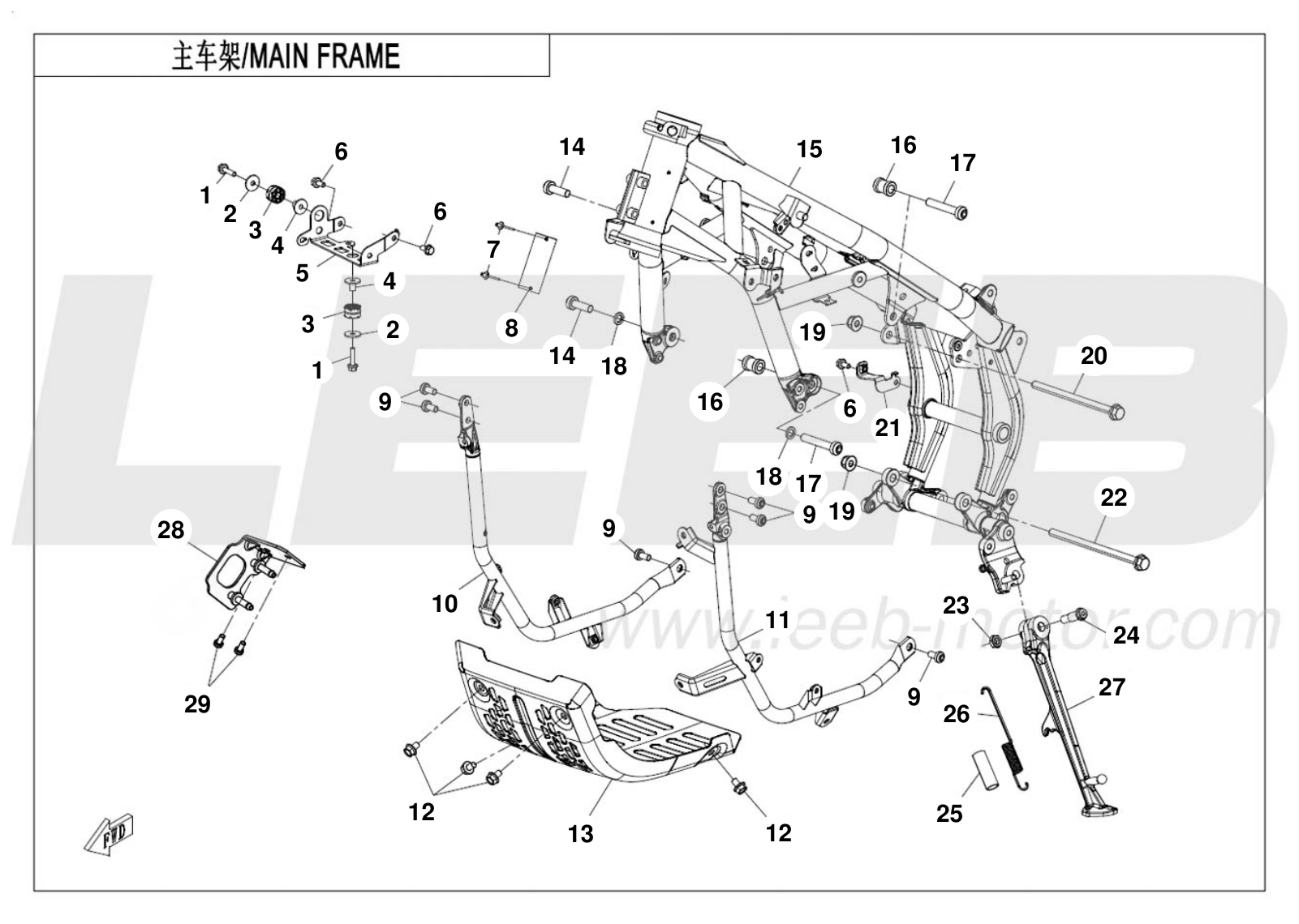 F03-2-A MAIN FRAME(LOW FENDER) F03-2-A MAIN FRAME(LOW FENDER)