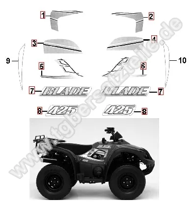 Aufkleber 2 für rotes Fahrzeug