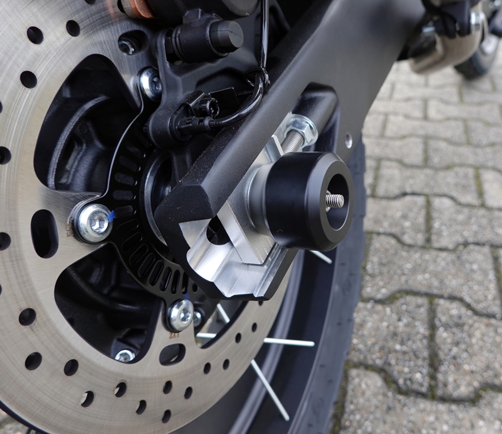 TMP Sturzpad Radachse / Schwingenprotektor vorne + hinten - CFMoto MT 450 - 161598