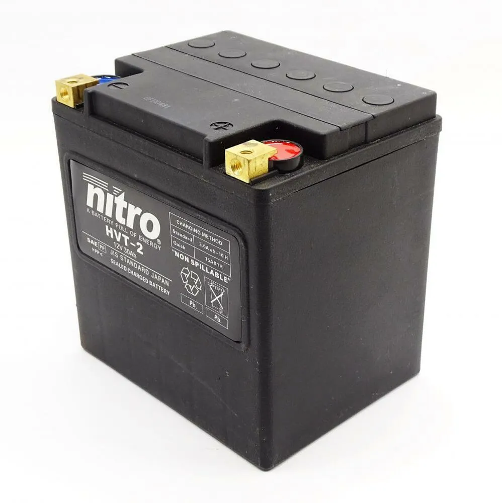 Nitro HVT 02 AGM Gel Batterie 12V 30AH 400A (YTX30L-BS, 66010)