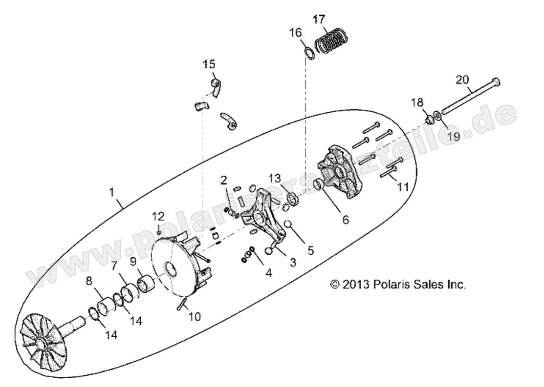 DRIVE TRAIN, PRIMARY CLUTCH DRIVE TRAIN, PRIMARY CLUTCH