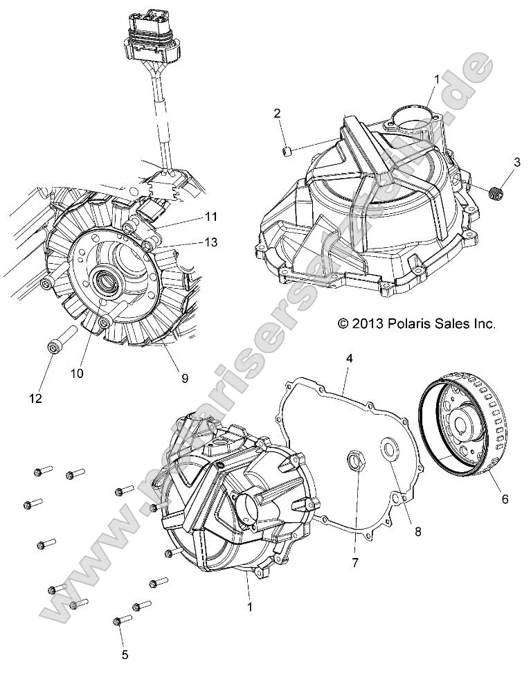 Engine, Stator Cover and Flywheel Engine, Stator Cover and Flywheel