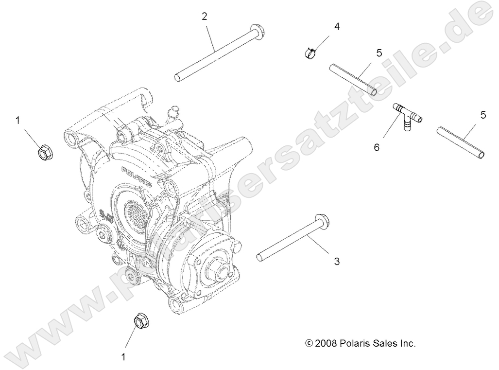 DRIVE TRAIN, GEARCASE MOUNTING, REAR