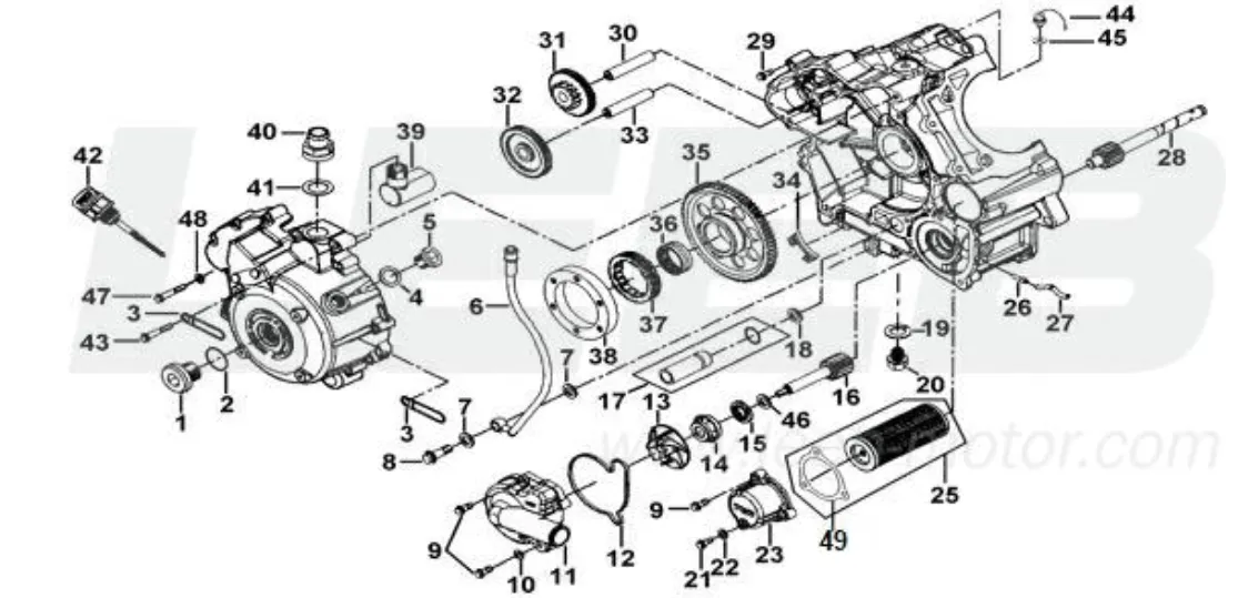 Motorgehäuse rechts