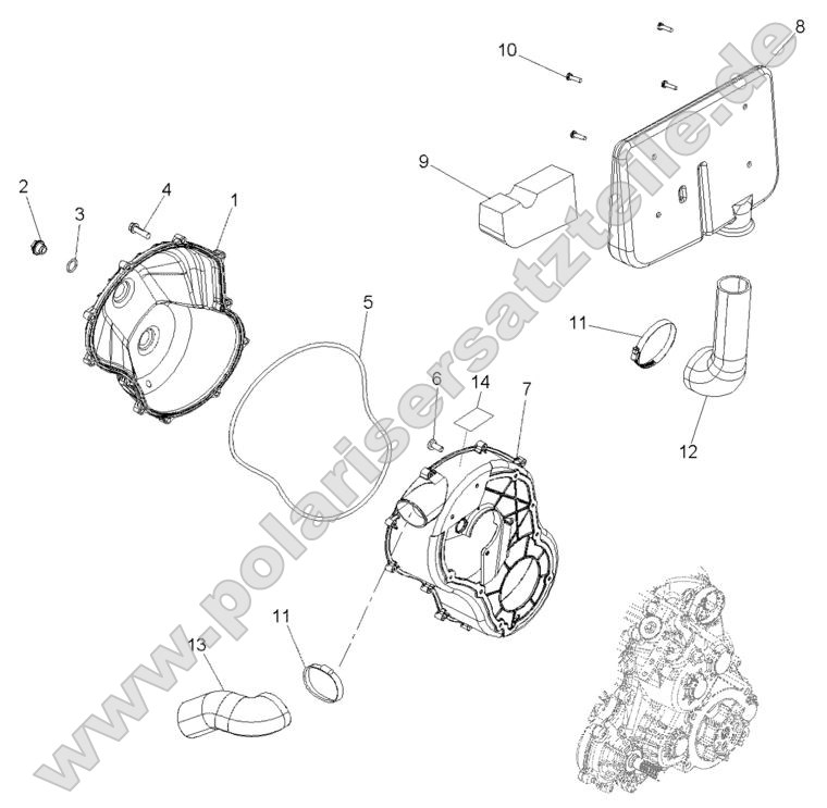 Body, Clutch Cover and Ducting