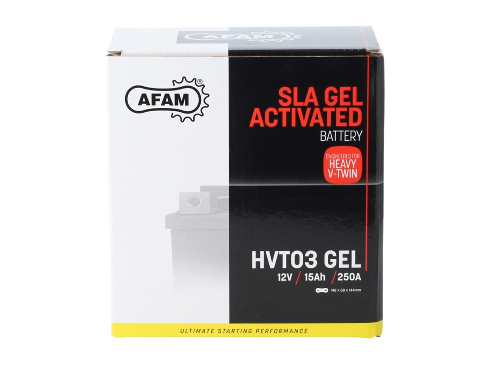 AFAM HVT 03 GEL SLA Batterie 12V 15AH 250A - Einbaufertig (65958-04 YTX14L-BS HVT03) AFAM HVT 03 GEL SLA Batterie 12V 15AH 250A - Einbaufertig (65958-04 YTX14L-BS HVT03)