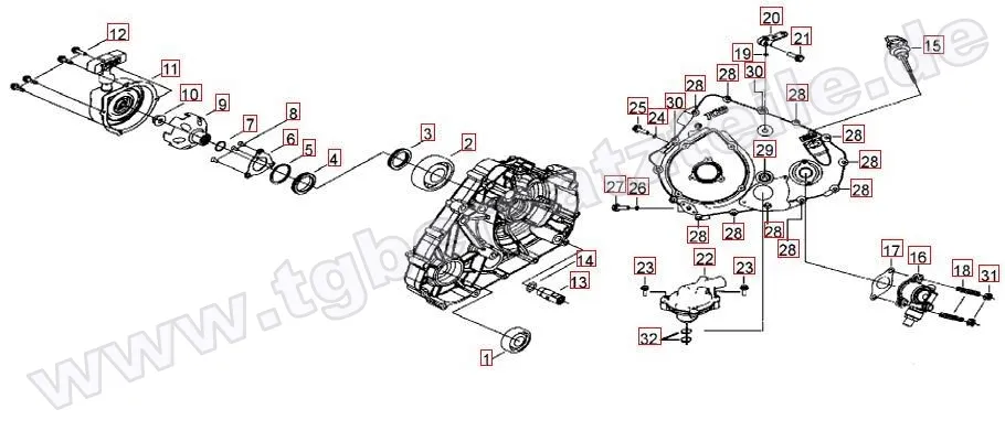 Wasserpumpe-Handstartereingriffsrad-Tachoantrieb Wasserpumpe-Handstartereingriffsrad-Tachoantrieb
