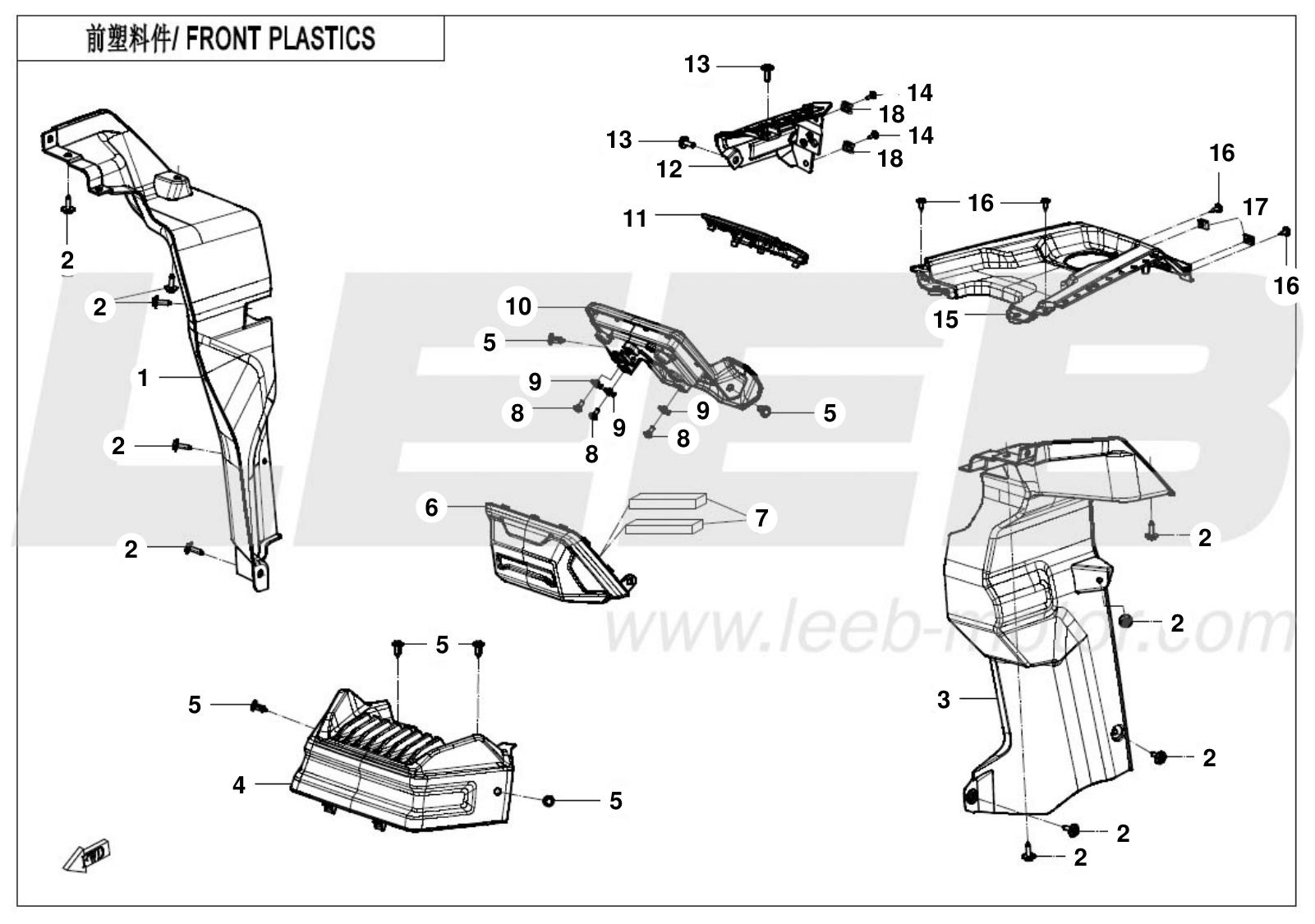 F04-2 FRONT PLASTICS
