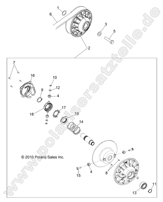 DRIVE TRAIN, SECONDARY CLUTCH DRIVE TRAIN, SECONDARY CLUTCH