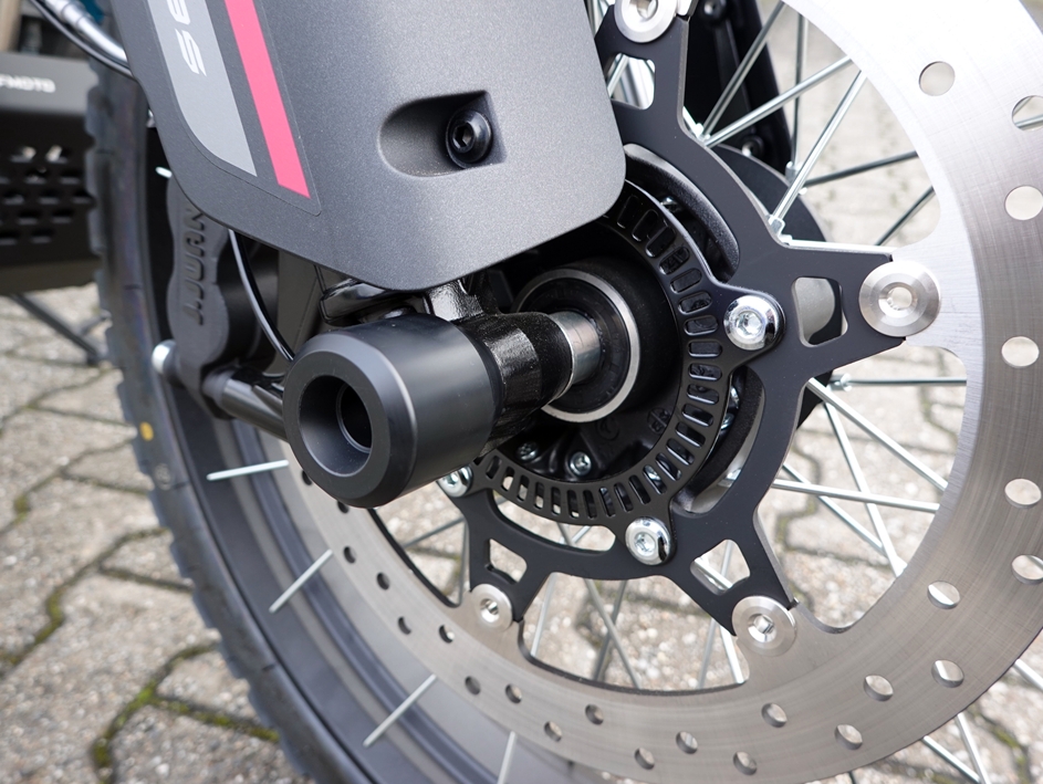 TMP Sturzpad Radachse / Schwingenprotektor vorne + hinten - CFMoto MT 450 - 161598