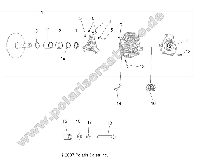 DRIVE TRAIN, PRIMARY CLUTCH DRIVE TRAIN, PRIMARY CLUTCH