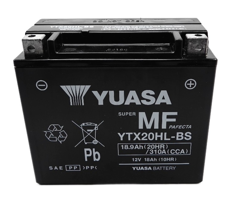 Yuasa YTX20HL-BS AGM Batterie 12V 18AH CP - Einbaufertig (HVT-01 65989)