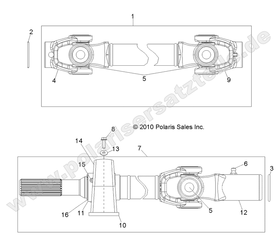 DRIVE TRAIN, FRONT PROP SHAFT DRIVE TRAIN, FRONT PROP SHAFT