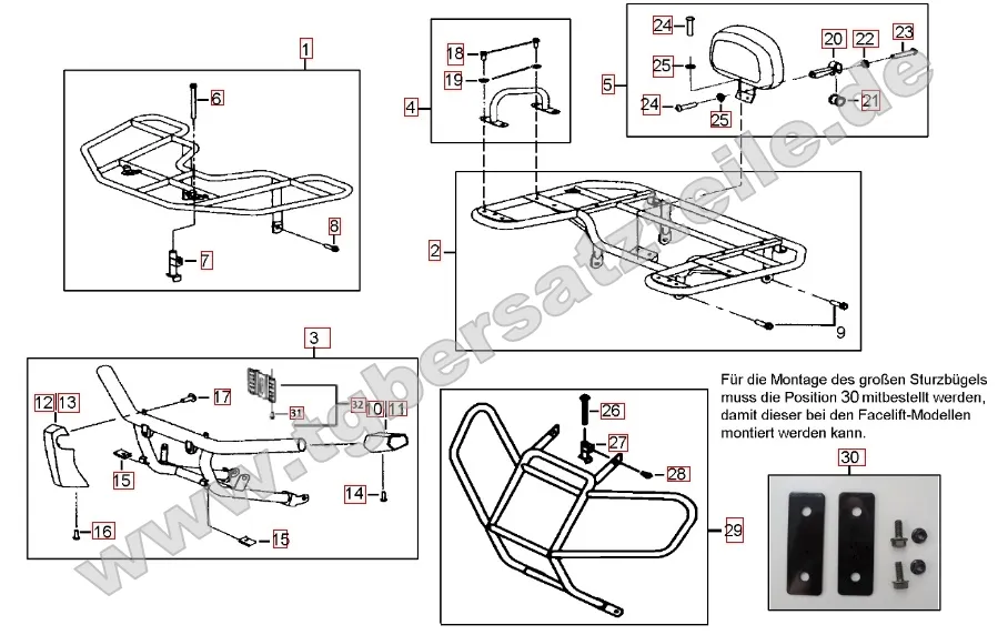 Gepäckträger vorne und hinten Gepäckträger vorne und hinten