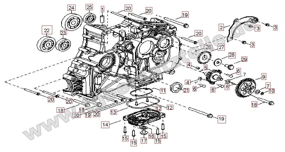 Motorgehäuse rechts