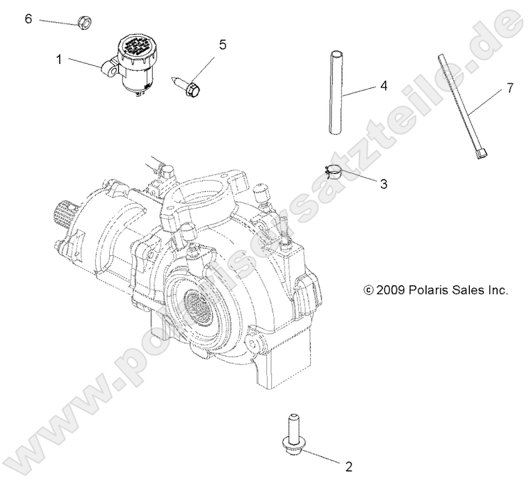 DRIVE TRAIN, GEARCASE MOUNTING, FRONT