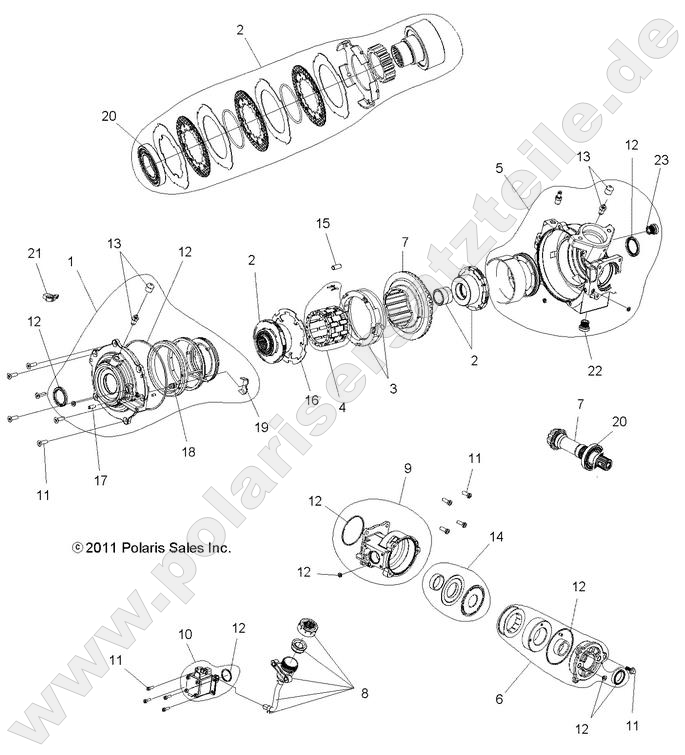 DRIVE TRAIN, FRONT GEARCASE INTERNALS
