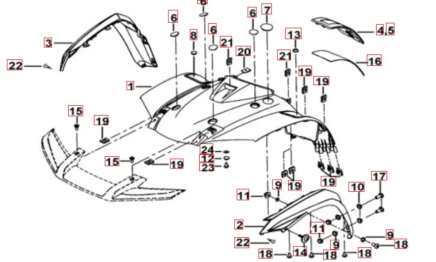 Frontverkleidung silber edition Frontverkleidung silber edition